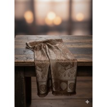 Etnik Desen Yaprak Desenli Şal