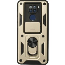 Feedback Newface Xiaomi Redmi Note 9 Kılıf Pars Lens Yüzüklü Silikon - Gold