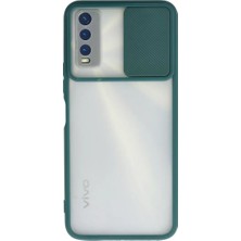 Feedback Newface Vivo Y11S Kılıf Palm Buzlu Kamera Sürgülü Silikon - Yeşil