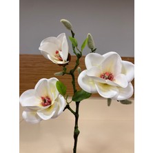 Plus Home Yapay Çiçek Manolya Renk Beyaz Boy 58 cm