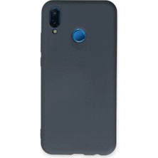 Feedback Newface Huawei P20 Lite Kılıf Nano Içi Kadife Silikon - Gri