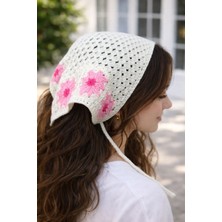 Emk Shop Soft Blossom Desenli Örgü Bandana
