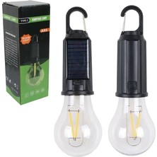 Kırgıl Solar Şarjlı Kamp Lambası Type-C USB LED Fener Çadır Piknik Bahçe Acil Durum Ampulü