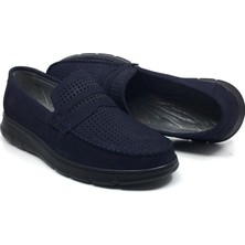 Taşpınar Ayakkabı Taşpınar 020 %100 Hakiki Nubuk Deri Ortopedik Erkek Yazlık Rahat Günlük Lofer Delikli Ayakkabı 39-45