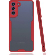 Feedback Newface Samsung Galaxy S21 Fe Kılıf Platin Silikon - Kırmızı
