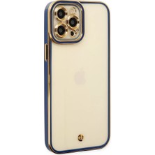 Feedback Newface iPhone 12 Pro Max Kılıf Liva Lens Silikon - Mavi