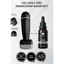 Elamour 120 Titanyum Iğneli Ayarlanabilir Iğne Ölçülü (0.25-2.0mm) - Saç Sakal Bakım Yağı Seti Siyah -