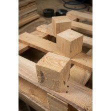 0X10 cm Ahşap Küp Takoz - Ham Çam Masif Blok - Kendin Yap (Dıy) Sanat ve El Sanatları Takozu