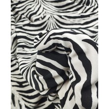 Kumaş Parça Zebra Desen Maroken Viskon En 135CM