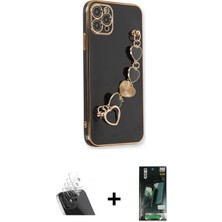 BUTİMAR'S iPhone 11 Pro Nova Işık Prime - Siyah 360 Mat Full Body Arka Koruyucu + Şeffaf Kamera Lens Koruma Cam