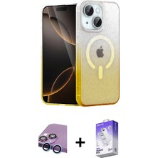 BUTİMAR'S iPhone 14 Eksen Minimal Özel Seri - Siyah Bilvis 5in1 3D Magic Cam Ekran Koruyucu + Mavi Raze Metal Kamera Lens