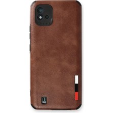 Feedback Newface Realme C11 2021 Kılıf Loop Deri Silikon - Kahverengi