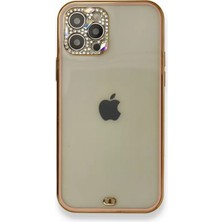 Feedback Newface iPhone 12 Pro Kılıf Liva Taşlı Silikon - Pembe