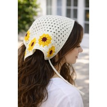 Emk Shop Soft Blossom Desenli Örgü Bandana