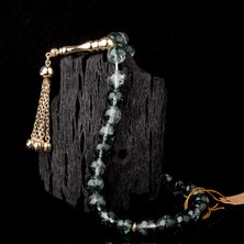 İskender Tesbih Yeşil Kuvars Taşlı Altın Tesbih