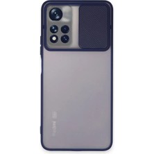 Feedback Newface Xiaomi Redmi Note 11T Kılıf Palm Buzlu Kamera Sürgülü Silikon - Lacivert