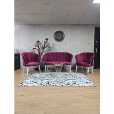 Sevinç Mobilya Gold Kaplama  Tel Ayak Papatya Çay Seti Koltuk Takımı , Balkon, Salon, Ofis, Cafe Koltuk Takımı