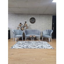 Sevinç Mobilya Gold Kaplama  Tel Ayak Papatya Çay Seti Koltuk Takımı , Balkon, Salon, Ofis, Cafe Koltuk Takımı