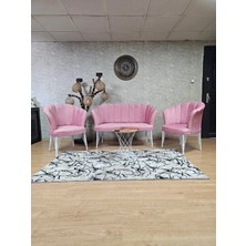 Sevinç Mobilya Gold Kaplama  Tel Ayak Papatya Çay Seti Koltuk Takımı , Balkon, Salon, Ofis, Cafe Koltuk Takımı