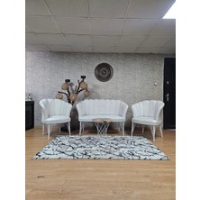 Sevinç Mobilya Gold Kaplama  Tel Ayak Papatya Çay Seti Koltuk Takımı , Balkon, Salon, Ofis, Cafe Koltuk Takımı
