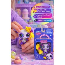 Toyfest Littlest Pet Shop Seri 4 Tekli Figür Miniş Panda Sarı Fiyonklu #242 Koleksiyonluk Lps Figür Nadir