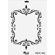 Verto Rich New Seri N-342 Stencil 35X25 cm