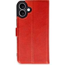Cenk Xstore Newface iPhone 16 Kılıf Trend S Plus Kapaklı Kılıf - Kırmızı