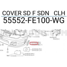 TŞT Subaru Impreza Ön Tampon Kenar Panjuru Sağ 2006 (Oem No:  55552FE100WG)