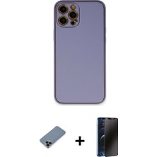 BUTİMAR'S iPhone 12 Pro Max Yadigar Klasik - Siyah 3D Antistatik Hayalet Cam Ekran Koruyucu + Siyah Metal Kamera Lens Koruma Cam