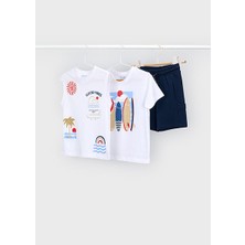 Mayoral Erkek Çocuk 3 Parça Şort T-Shirt Takım  - 03603