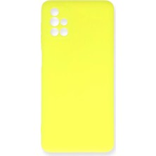 Cenk Xstore Newface Samsung Galaxy M51 Kılıf Nano Içi Kadife Silikon - Sarı