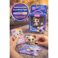 Toyfest Littlest Pet Shop Seri 4 Tekli Figür Miniş Chihuahua Tan #228 Lps G7 Pet Surprise Koleksiyon
