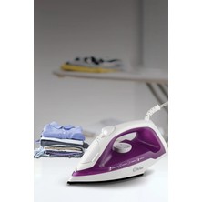 Kiwi KSI-6306 Buharlı Ütü 100 Watt Paslanmaz Çelik Tabanlı Damlama Önleme Özelliği ile Beyaz