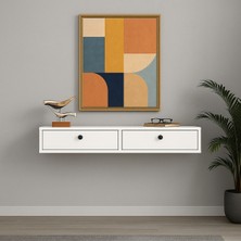 Feyza Design Modern Beyaz 2 Kapaklı Dresuar Dekoratif Antre & Salon Mobilya