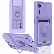 Cenk Xstore Newface Xiaomi Redmi 13C Kılıf Zuma Kartvizitli Yüzüklü Silikon - Lila