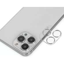 Cenk Xstore Newface iPhone 14 Pro Max Band Metal Kamera Lens - Gümüş