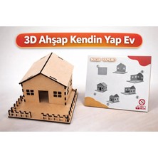 Ay Işığı Store 3D Ahşap Kendin Yap Ev Maketi | Eğitici Hobi Seti | Montajlı Ahşap Ev | 6+ Yaş