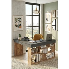Robin Home Boston Kitaplık Raflı Çalışma Masası