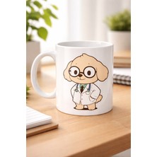 Urfakent Doktor Köpek Tasarımlı Porselen Kupa Model 175 – Sevimli Veteriner / Doktor Temalı Kahve Kupası – Hayvan Severlere Hediye Kupa