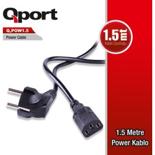 Urfakent Qport Q-Pow1.5 1.5m Pc Power Kablosu