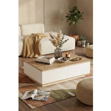 Robin Home Loft Orta Sehpa 2 Kapaklı Çam-Beyaz