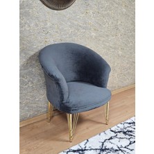 Sevinç Mobilya Tekli Teddy Gold Kaplama Telli Ayak Çay Seti Koltuk Tekli Berjer , Balkon, Salon, Ofis