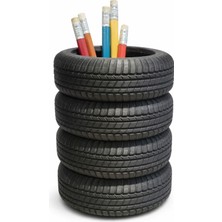 Yapı3D Araba Lastiği Tasarımlı Kalemlik – Otomobil Temalı Masaüstü Organizer