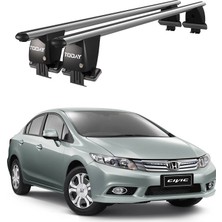 Today Auto Royal Honda Civic Ix (2012-2015) Uyumlu Gri Kilitli Ara Atkı Port Bagaj Tavan Barı