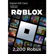 Roblox Gift Card - 2200 Robux (Eur Eksiksik Tam Yüklenir)