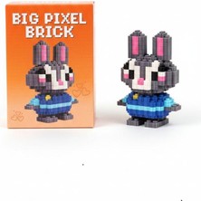 Depomiks Big Pixel Brick Tavşan Polis Figür - Mikro Blok Yapım Seti  Zootopia Judy Hopps Temalı