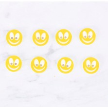 Urfakent Loren Crafts 8 Li Gülen Yüz Sarı Düğme - 0528