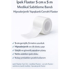 Urfakent Ipek Flaster 5 cm x 5 M Medikal Sabitleme Bandı Hipoalerjenik Yapışkanlı Cerrahi Flaster