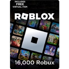 Roblox Gift Card - 16.000 Robux (Eur Eksiksik Tam Yüklenir)