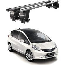 Today Auto Royal Honda Jazz / Fit (2007-2014) Uyumlu Gri Kilitli Ara Atkı Port Bagaj Tavan Barı